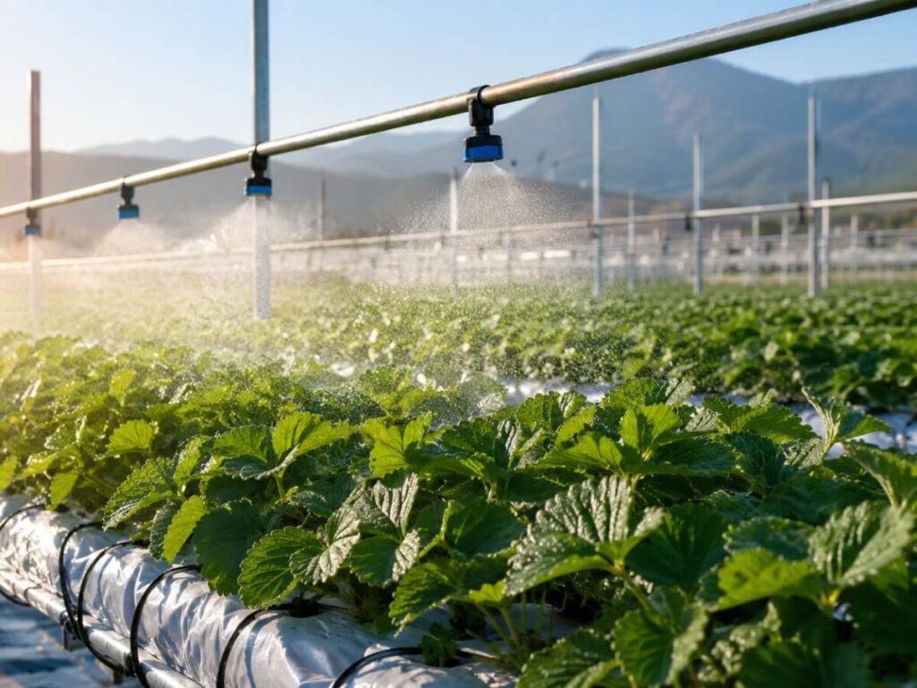 Riego de refresco para cultivos bajo estrés térmico