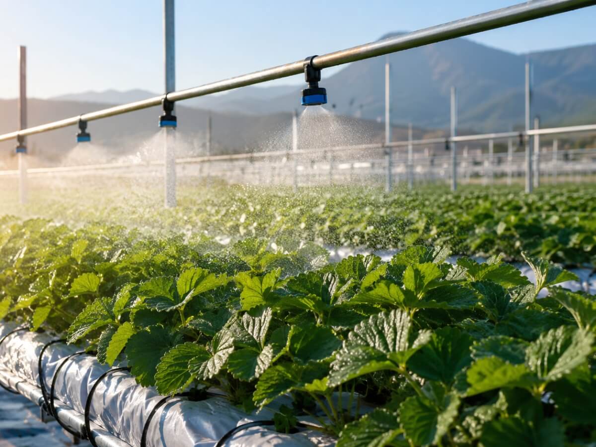 Riego de refresco para cultivos bajo estrés térmico